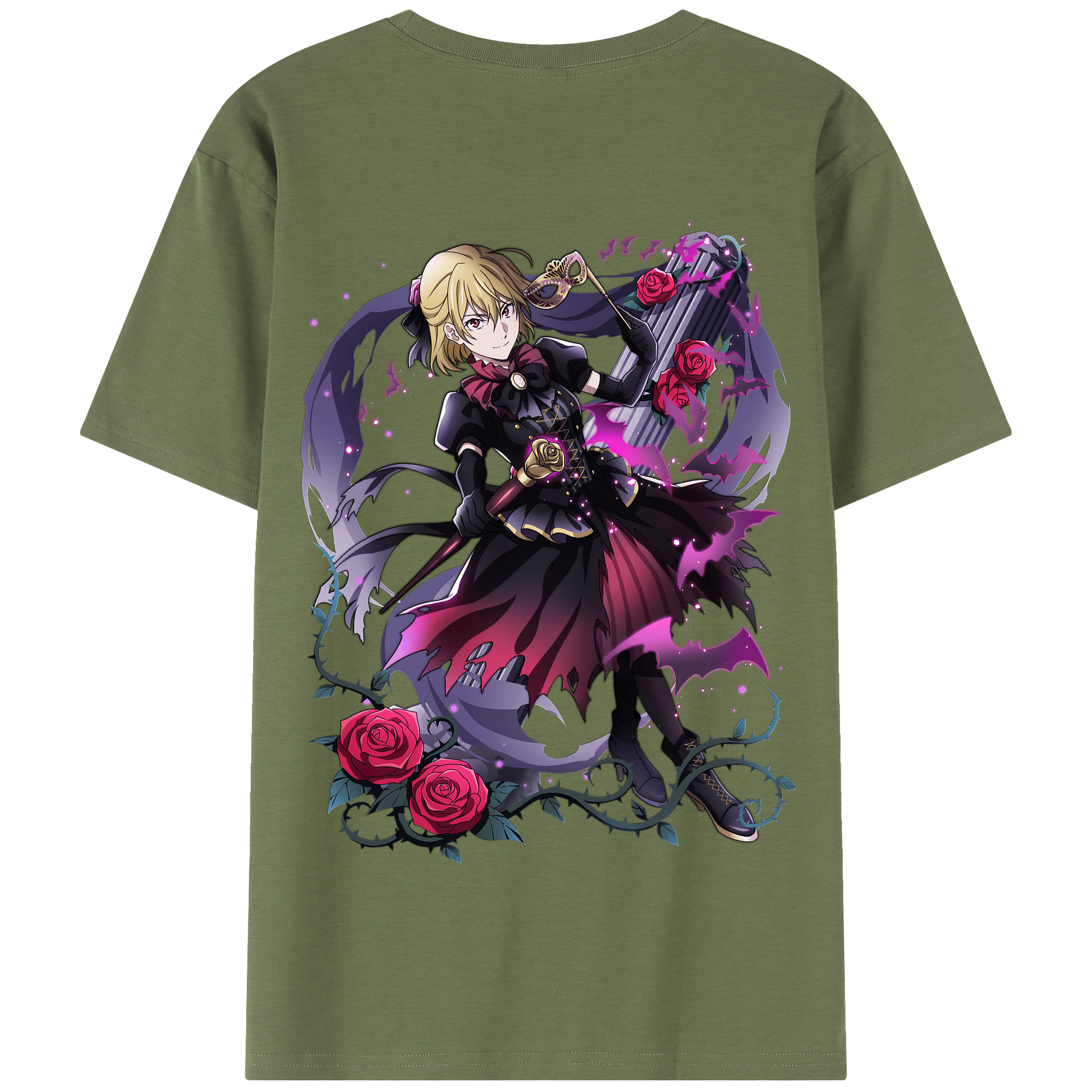 （画像用） 文豪ストレイドッグス Bungo Stray Dogs 綿100％半袖Tシャツ（背面プリント）